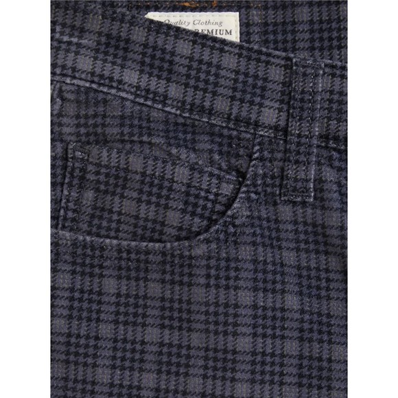 Levi's Women's Straight Leg Jeans - Black and Blue plaid corduroy-like material - Picture 9 of 11